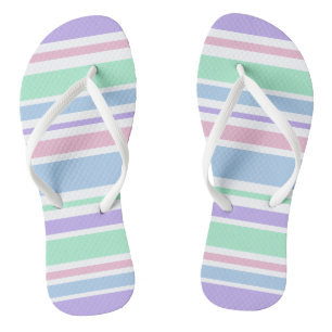 Pastellstreifen Flip Flops Badesandalen