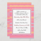 Pastellstreifen für Hochzeitsfeiern Einladung (Vorne/Hinten)