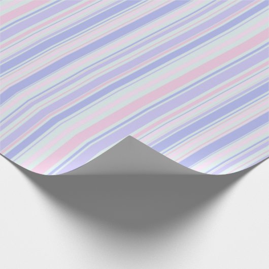 Pastellstreifen Geschenkpapier (Ecke)