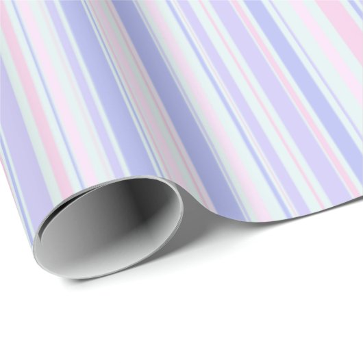 Pastellstreifen Geschenkpapier (Rolleneckpunkt)