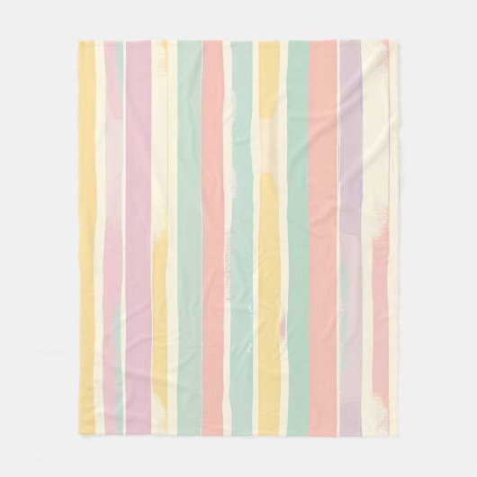 Pastellstreifen Harmonie Fleecedecke (Vorderseite)