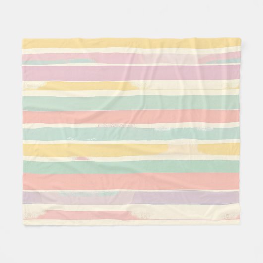 Pastellstreifen Harmonie Fleecedecke (Vorderseite (Horizontal))