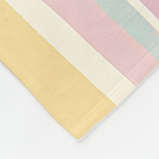 Pastellstreifen Harmonie Fleecedecke (Ecke)