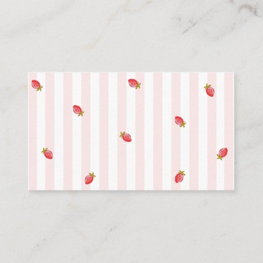 Pastellstreifen Himbeer-Baby-Shower-Windeln-Raffle Begleitkarte (Rückseite)