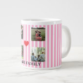 Pastellstreifen Jumbo-Tasse (Vorderseite Rechts)