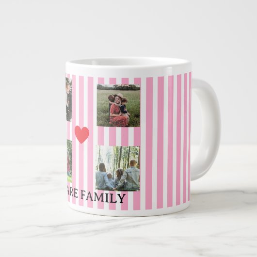 Pastellstreifen Jumbo-Tasse (Vorderseite Rechts)