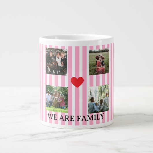 Pastellstreifen Jumbo-Tasse (Vorderseite)