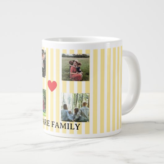 Pastellstreifen Jumbo-Tasse (Vorderseite Rechts)