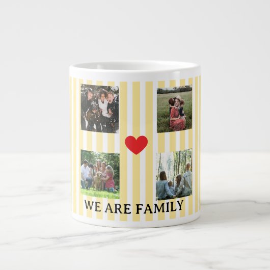 Pastellstreifen Jumbo-Tasse (Vorderseite)