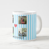 Pastellstreifen Jumbo-Tasse (Vorderseite Rechts)