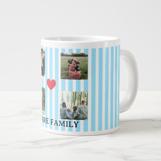 Pastellstreifen Jumbo-Tasse (Vorderseite Rechts)