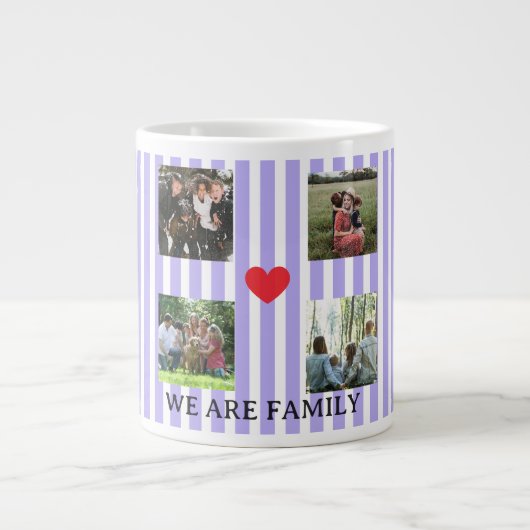 Pastellstreifen Jumbo-Tasse (Vorderseite)