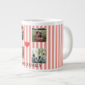 Pastellstreifen Jumbo-Tasse (Vorderseite Rechts)