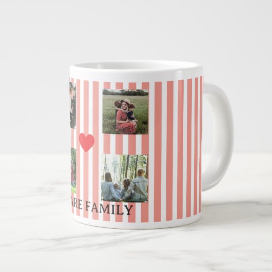 Pastellstreifen Jumbo-Tasse (Vorderseite Rechts)