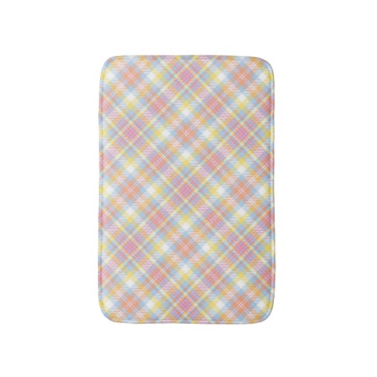 Pastellstreifen kariert badematte (Vorderseite Vertikal)