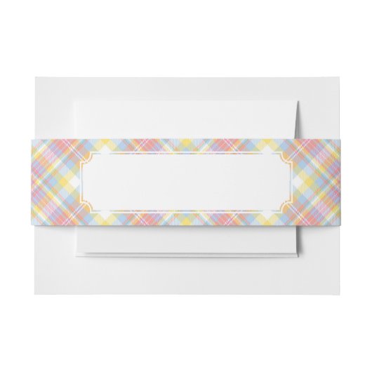 Pastellstreifen kariert einladungsbanderole (Vorderseite Beispiel)