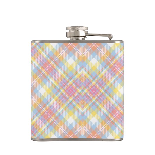 Pastellstreifen kariert flachmann (Rückseite)