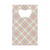 Pastellstreifen kariert geldbeutel flaschenöffner (Vorderseite)