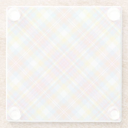 Pastellstreifen kariert glasuntersetzer (Rückseite)