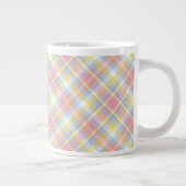 Pastellstreifen kariert Jumbo-Tasse (Rechts)