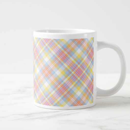 Pastellstreifen kariert Jumbo-Tasse (Rechts)