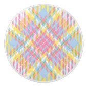 Pastellstreifen kariert keramikknauf (Vorderseite)