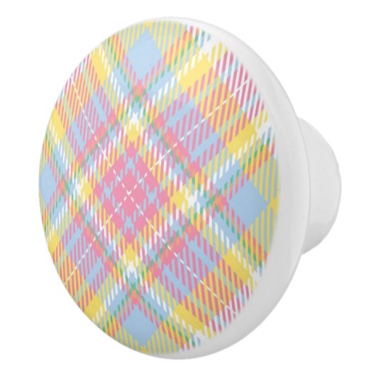 Pastellstreifen kariert keramikknauf (Rechts)