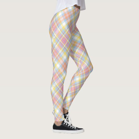 Pastellstreifen kariert leggings (Rechts)