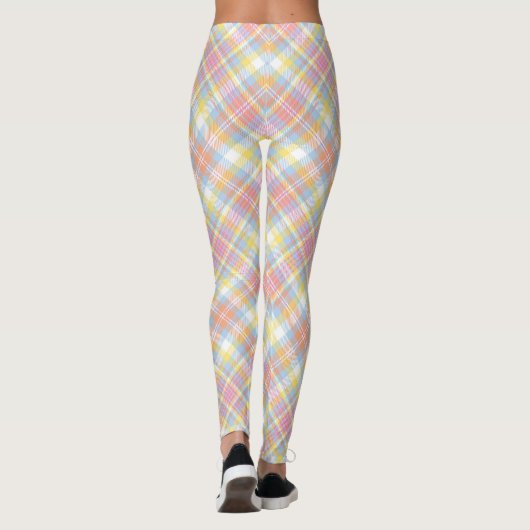 Pastellstreifen kariert leggings (Rückseite)