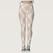 Pastellstreifen kariert leggings (Vorderseite)