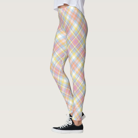 Pastellstreifen kariert leggings (Links)