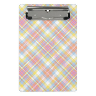 Pastellstreifen kariert mini klemmbrett