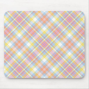 Pastellstreifen kariert mousepad