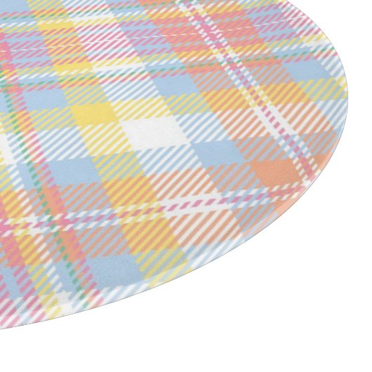 Pastellstreifen kariert schneidebrett (Ecke)