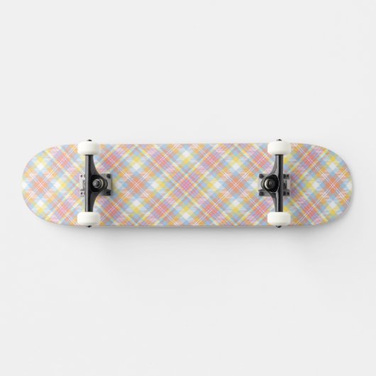 Pastellstreifen kariert skateboard (Horizontal)