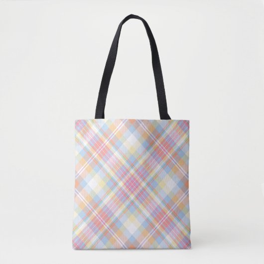 Pastellstreifen kariert tasche (Vorderseite)