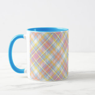 Pastellstreifen kariert tasse