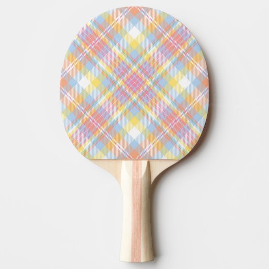 Pastellstreifen kariert tischtennis schläger (Vorderseite)