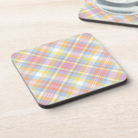 Pastellstreifen kariert untersetzer (Linke Seite)