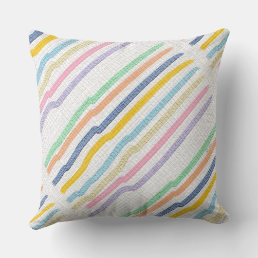 Pastellstreifen Kissen (Rückseite)