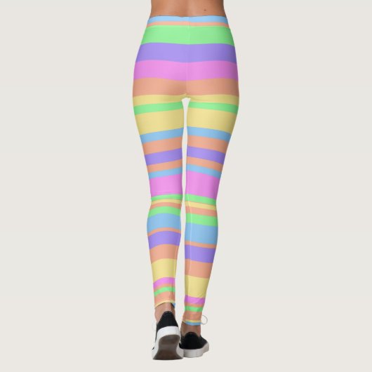 Pastellstreifen Leggings (Rückseite)