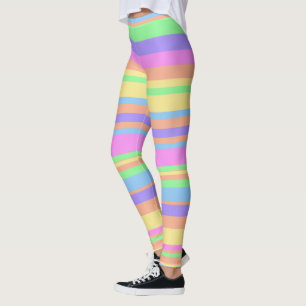Pastellstreifen Leggings