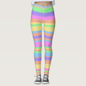 Pastellstreifen Leggings (Vorderseite)