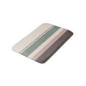 Pastellstreifen Minimalistischer Einrichtungsstil Badematte (Schrägansicht)