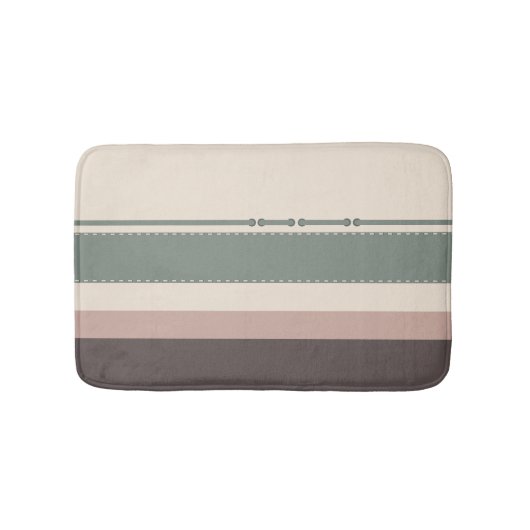 Pastellstreifen Minimalistischer Einrichtungsstil Badematte (Vorderseite)