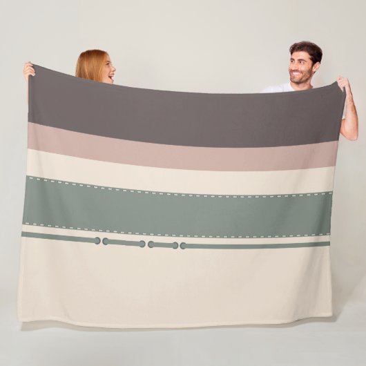 Pastellstreifen Minimalistischer Einrichtungsstil Fleecedecke (Beispiel)