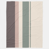 Pastellstreifen Minimalistischer Einrichtungsstil Fleecedecke (Vorderseite)