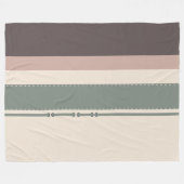 Pastellstreifen Minimalistischer Einrichtungsstil Fleecedecke (Vorderseite (Horizontal))