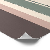 Pastellstreifen Minimalistischer Einrichtungsstil Poster (Ecke)