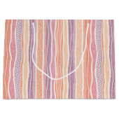 Pastellstreifen Muster Große Geschenktüte (Vorderseite)